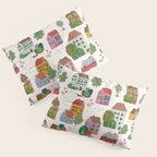 Cozy Village House Pattern Pillow Sham Gallery Image 3
