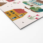 Cozy Village House Pattern Welcome Mat Gallery Image 2