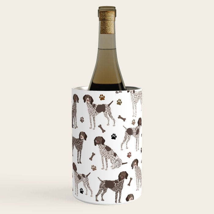 German Shorthaired Pointer Dog Paws and Bones White Wine Chiller Gallery Image 1