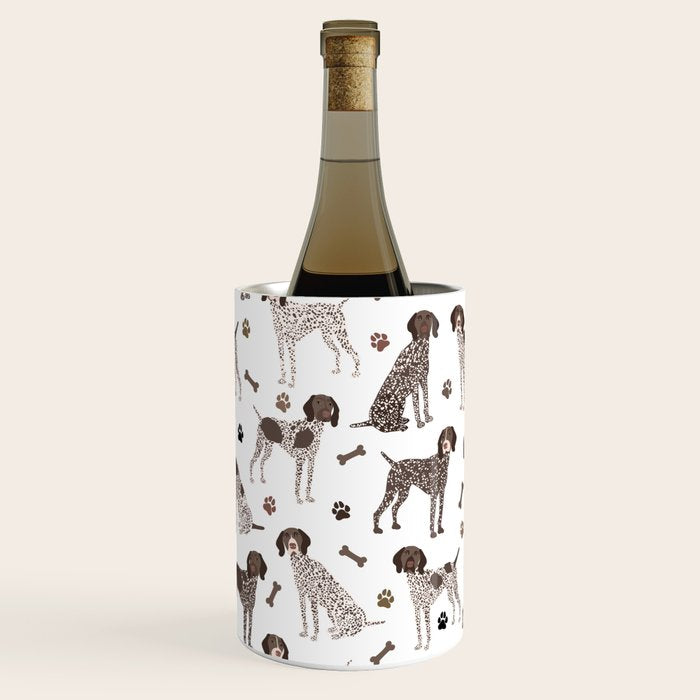 German Shorthaired Pointer Dog Paws and Bones White Wine Chiller Gallery Image 2