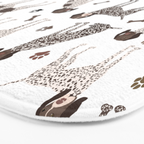 German Shorthaired Pointer Dog Paws and Bones White Bath Mat Gallery Image 3