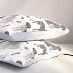 German Shorthaired Pointer Dog Paws and Bones White Pillow Sham Gallery Image 3