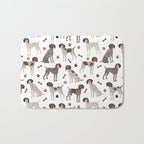 German Shorthaired Pointer Dog Paws and Bones White Bath Mat Gallery Image 1
