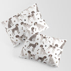 German Shorthaired Pointer Dog Paws and Bones White Pillow Sham Gallery Image 3