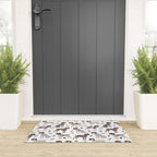 German Shorthaired Pointer Dog Paws and Bones White Welcome Mat Gallery Image 3