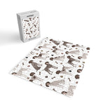 German Shorthaired Pointer Dog Paws and Bones White Jigsaw Puzzle Gallery Image 2