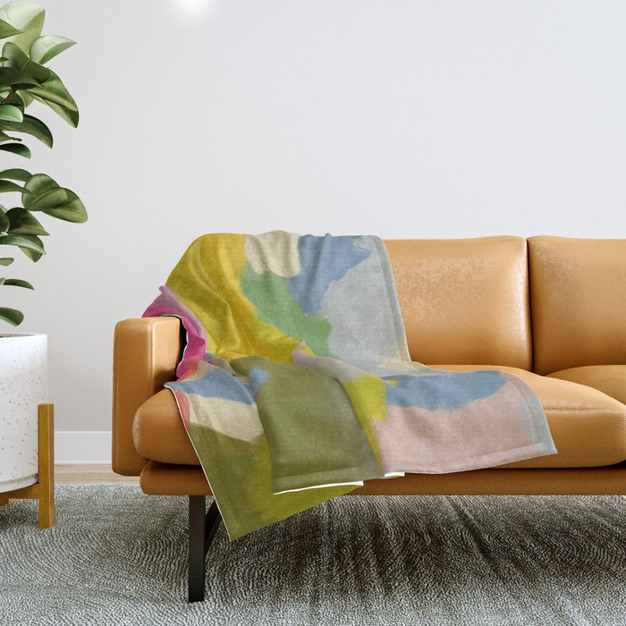 landscape abstract 1/11/19 Throw Blanket Gallery Image 1