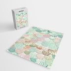 MERMAID SHELLS - MINT & ROSEGOLD Jigsaw Puzzle Gallery Image 2