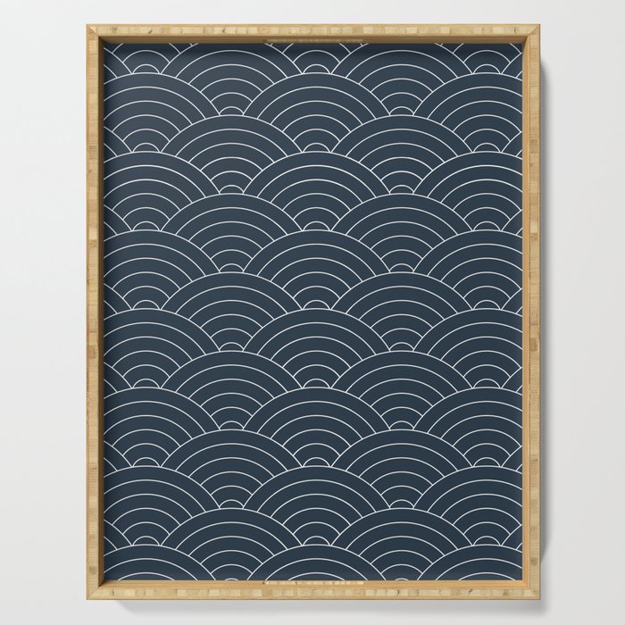 Waves (Annapolis Blue) Serving Tray Gallery Image 1