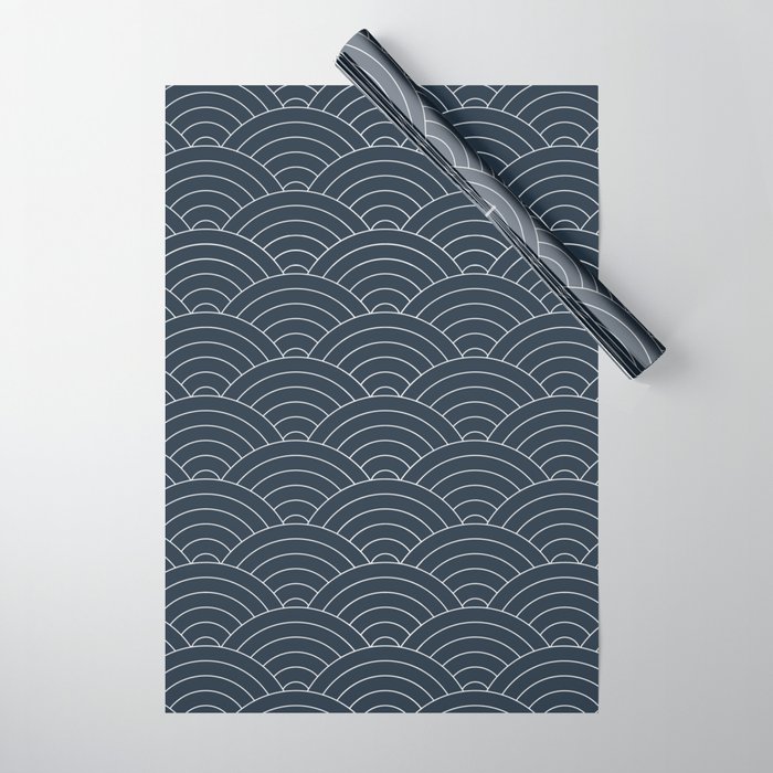 Waves (Annapolis Blue) Wrapping Paper Gallery Image 1