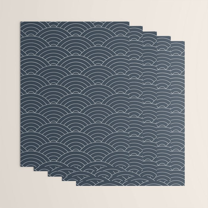 Waves (Annapolis Blue) Wrapping Paper Gallery Image 3