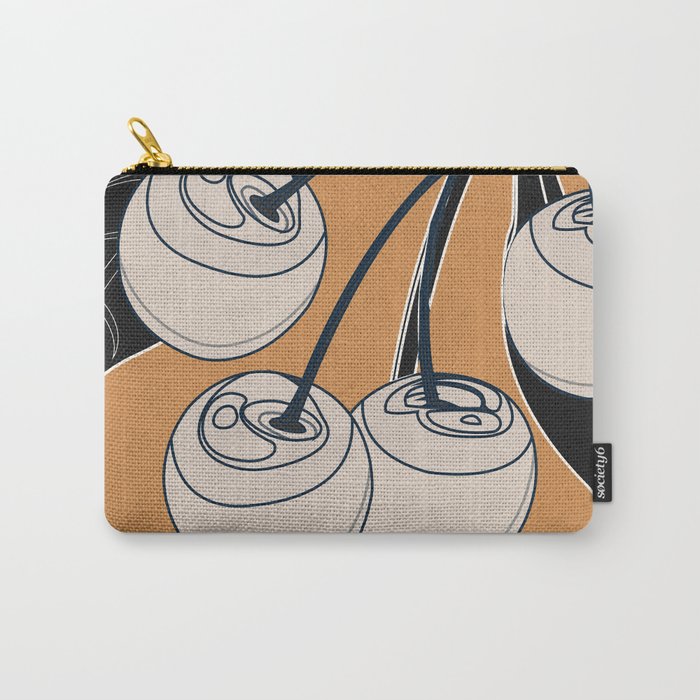 Minimalist Cherry Fruit Line Art 5 Carry All Pouch Gallery Image 1