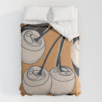 Minimalist Cherry Fruit Line Art 5 Comforter Gallery Image 6