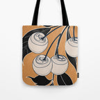 Minimalist Cherry Fruit Line Art 5 Tote Bag Gallery Image 1