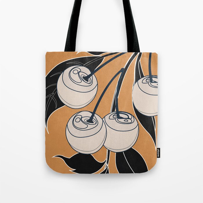 Minimalist Cherry Fruit Line Art 5 Tote Bag Gallery Image 1