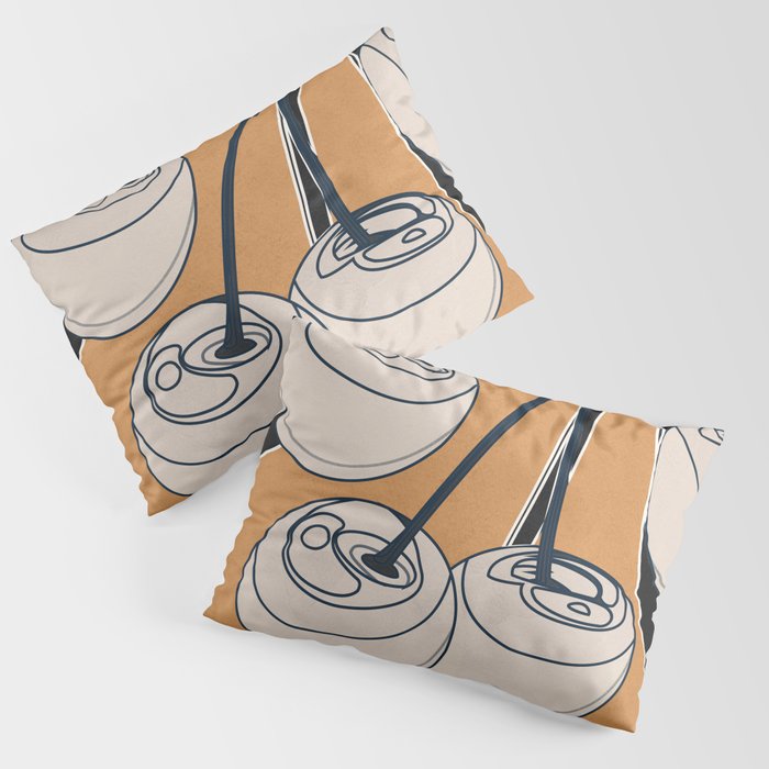 Minimalist Cherry Fruit Line Art 5 Pillow Sham Gallery Image 3