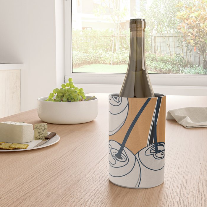 Minimalist Cherry Fruit Line Art 5 Wine Chiller Gallery Image 4