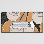 Minimalist Cherry Fruit Line Art 5 Desk Mat Gallery Image 1