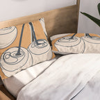 Minimalist Cherry Fruit Line Art 5 Pillow Sham Gallery Image 2