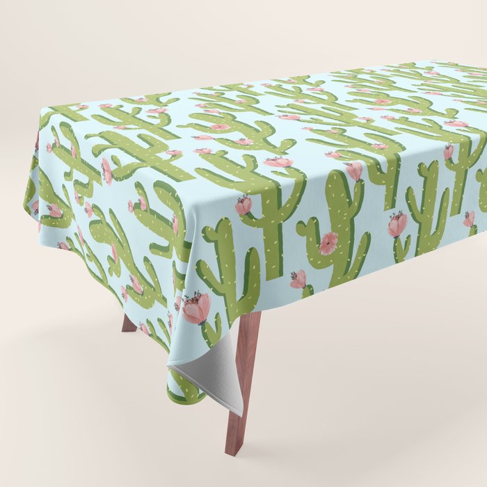 Summer Cactus #illustration #cactus Tablecloth Gallery Image 1
