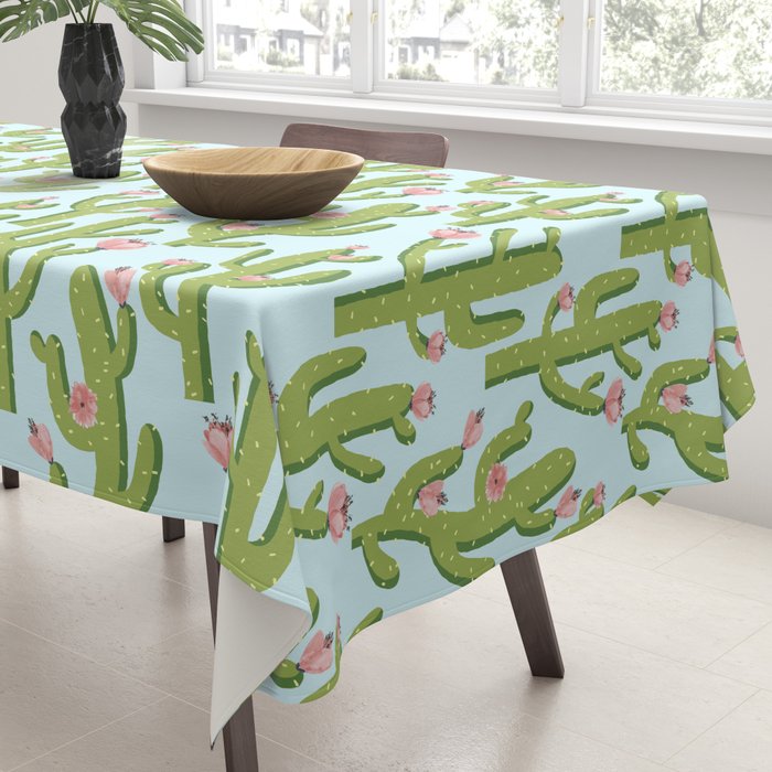 Summer Cactus #illustration #cactus Tablecloth Gallery Image 3