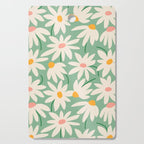 Spring daisies - green Cutting Board Gallery Image 1