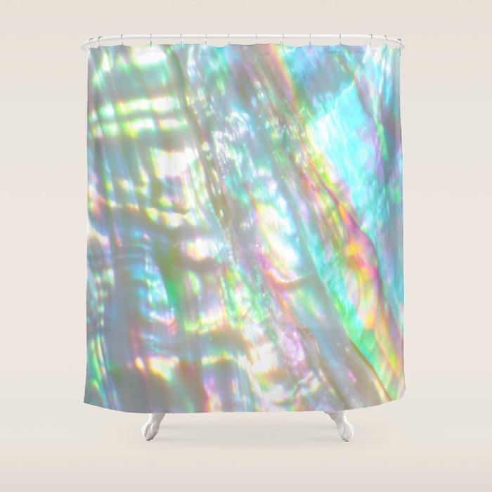 Mother of Pearl Iridescent, Abalone Glow Shower Curtain Gallery Image 1