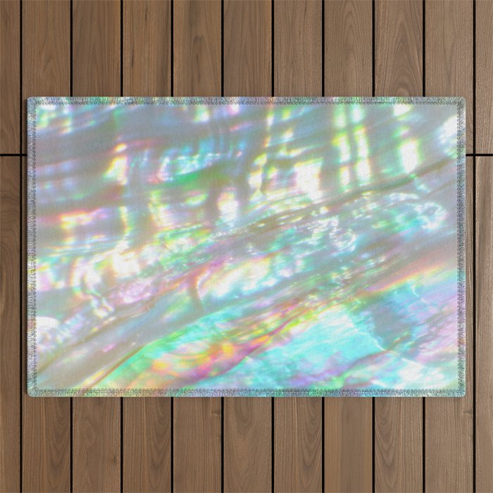 Mother of Pearl Iridescent, Abalone Glow Outdoor Rug Gallery Image 1