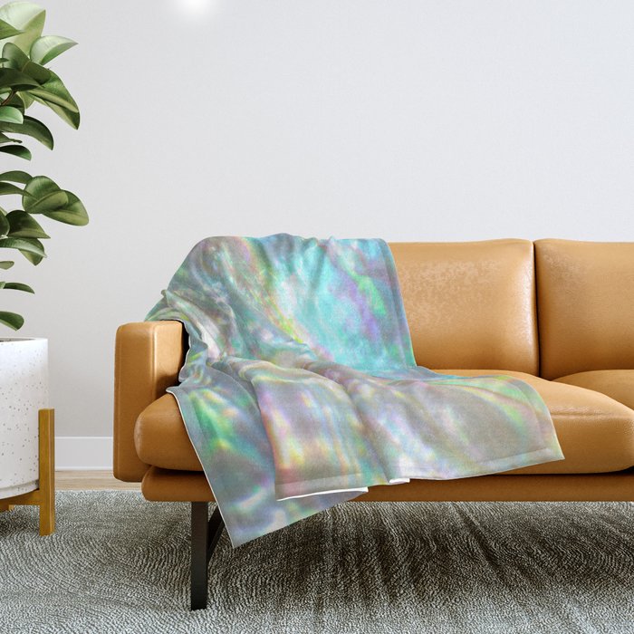 Mother of Pearl Iridescent, Abalone Glow Throw Blanket Gallery Image 1