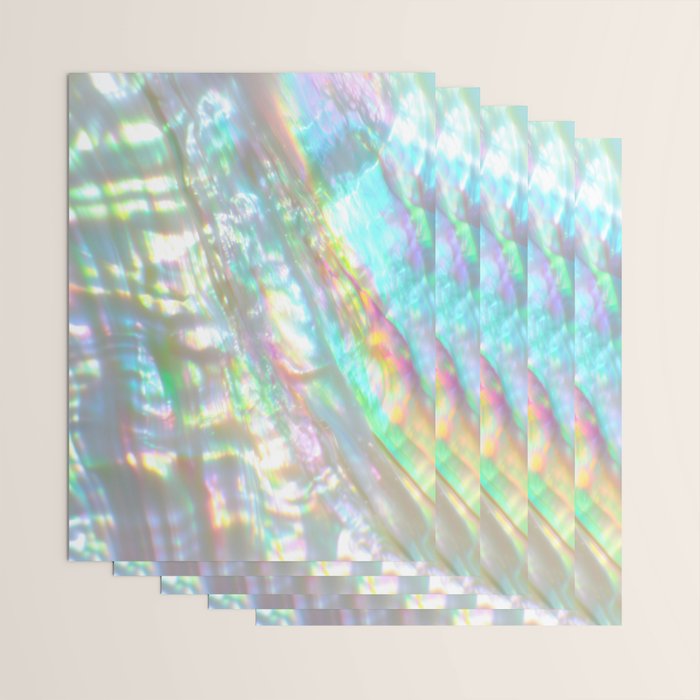 Mother of Pearl Iridescent, Abalone Glow Wrapping Paper Gallery Image 3