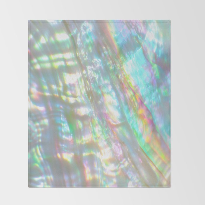 Mother of Pearl Iridescent, Abalone Glow Throw Blanket Gallery Image 2