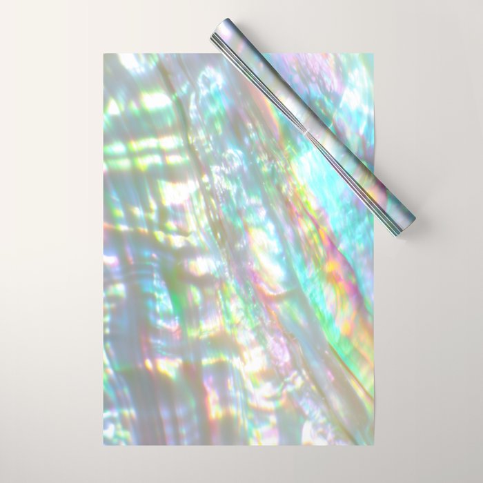Mother of Pearl Iridescent, Abalone Glow Wrapping Paper Gallery Image 1