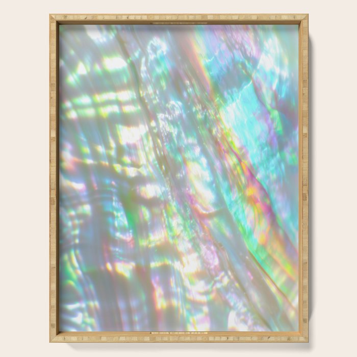 Mother of Pearl Iridescent, Abalone Glow Serving Tray Gallery Image 1