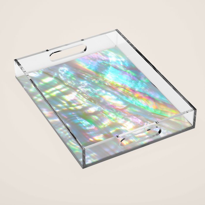 Mother of Pearl Iridescent, Abalone Glow Acrylic Tray Gallery Image 1
