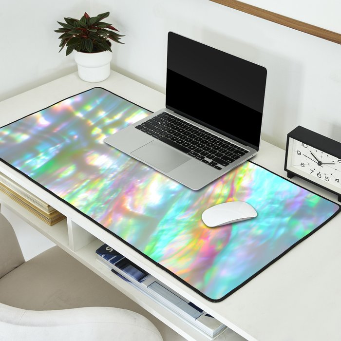 Mother of Pearl Iridescent, Abalone Glow Desk Mat Gallery Image 2