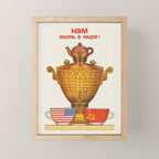 Vintage Soviet propaganda poster - We live in peace, 1988 Mini Art Print Gallery Image 1