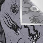 Cosmic Horror Critters in Twilight Zone Glow Wall Tapestry Gallery Image 3