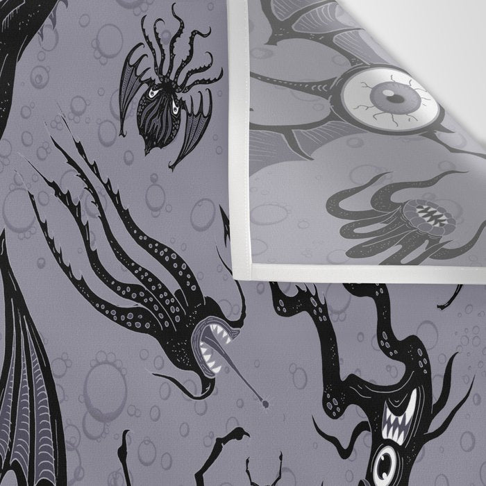 Cosmic Horror Critters in Twilight Zone Glow Wall Tapestry Gallery Image 3