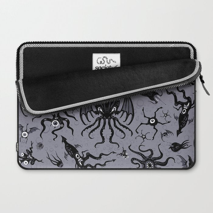 Cosmic Horror Critters in Twilight Zone Glow Laptop Sleeve Gallery Image 2