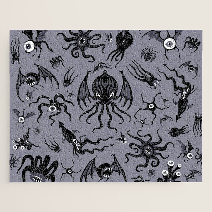 Cosmic Horror Critters in Twilight Zone Glow Jigsaw Puzzle Gallery Image 1