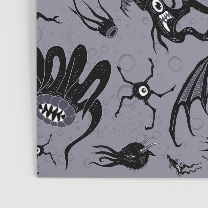 Cosmic Horror Critters in Twilight Zone Glow Poster Gallery Image 3