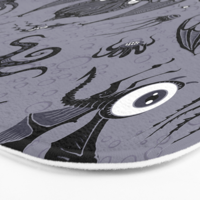 Cosmic Horror Critters in Twilight Zone Glow Bath Mat Gallery Image 3