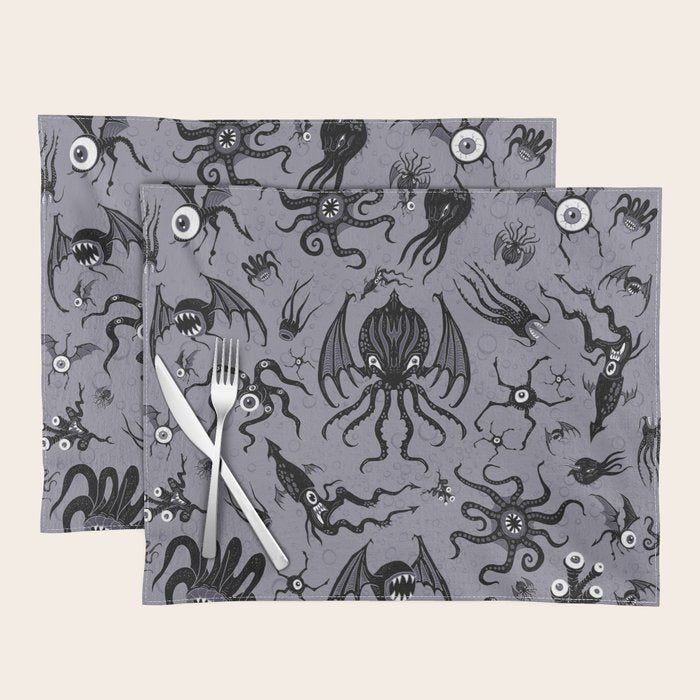 Cosmic Horror Critters in Twilight Zone Glow Placemat Gallery Image 1