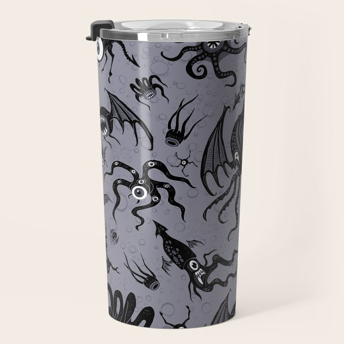 Cosmic Horror Critters in Twilight Zone Glow Travel Mug Gallery Image 3