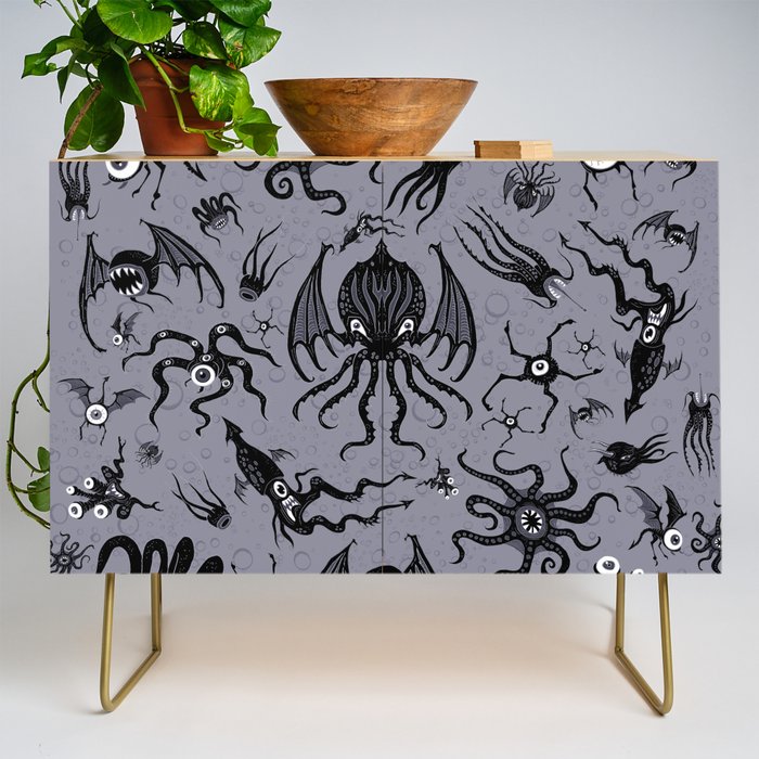 Cosmic Horror Critters in Twilight Zone Glow Credenza Gallery Image 1