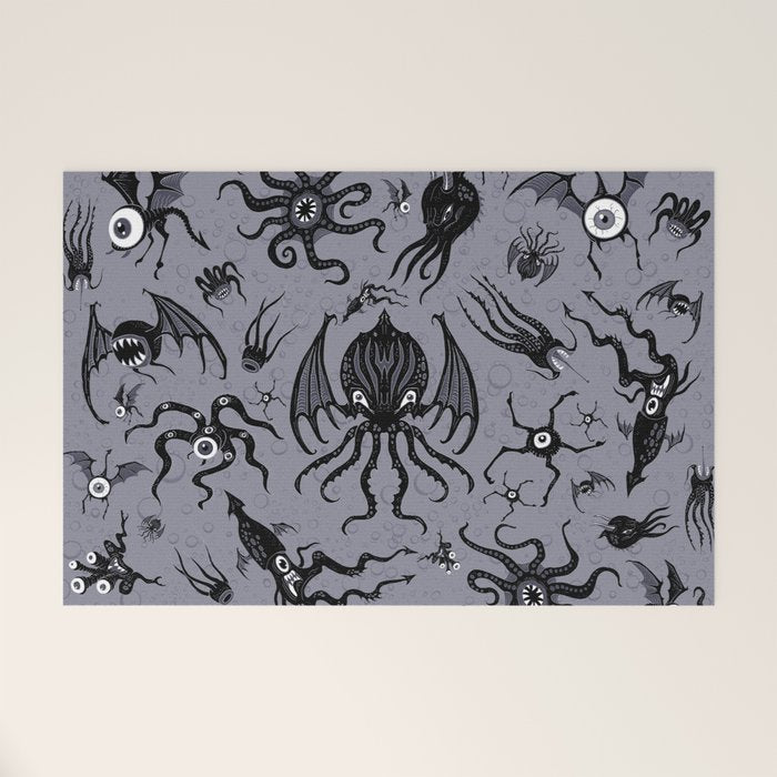 Cosmic Horror Critters in Twilight Zone Glow Welcome Mat Gallery Image 1