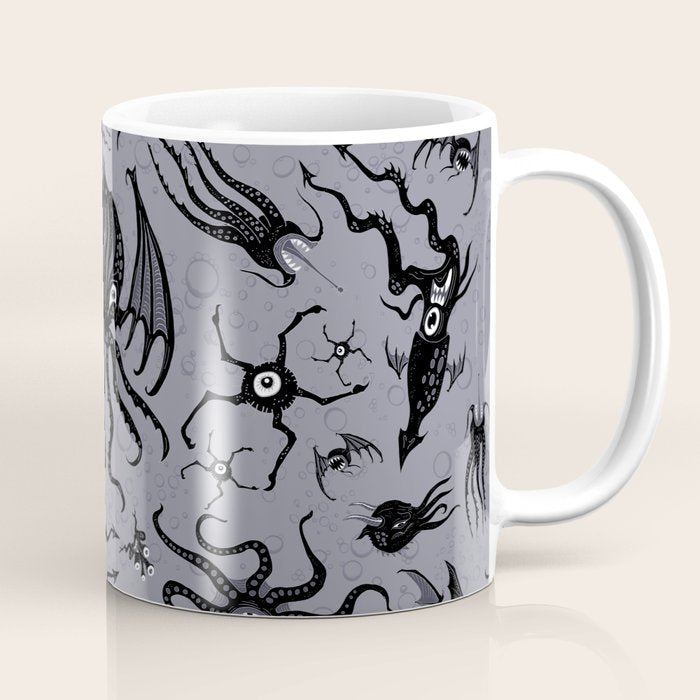 Cosmic Horror Critters in Twilight Zone Glow Coffee Mug Gallery Image 1