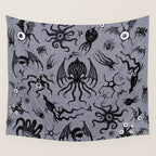 Cosmic Horror Critters in Twilight Zone Glow Wall Tapestry Gallery Image 4