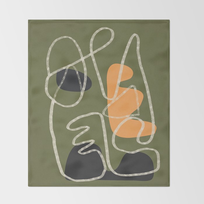 Organic Minimalist Layers 8 Throw Blanket Gallery Image 2