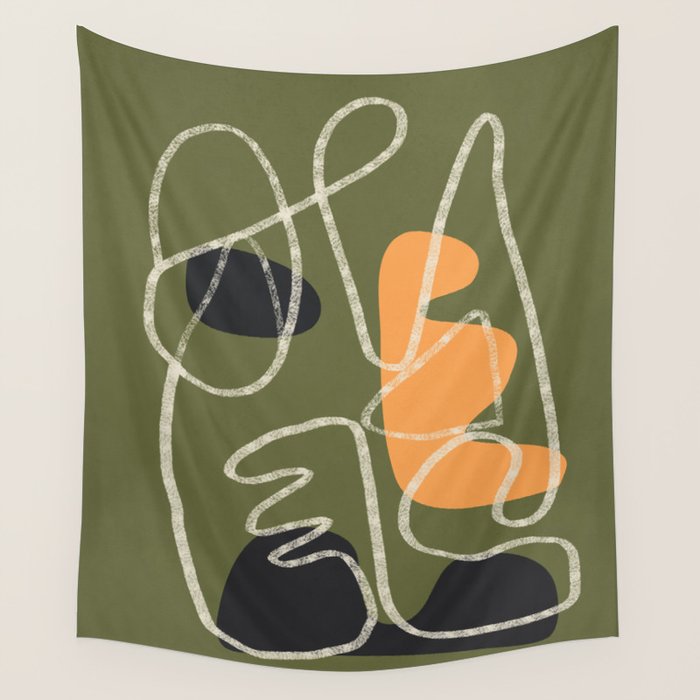 Organic Minimalist Layers 8 Wall Tapestry Gallery Image 4